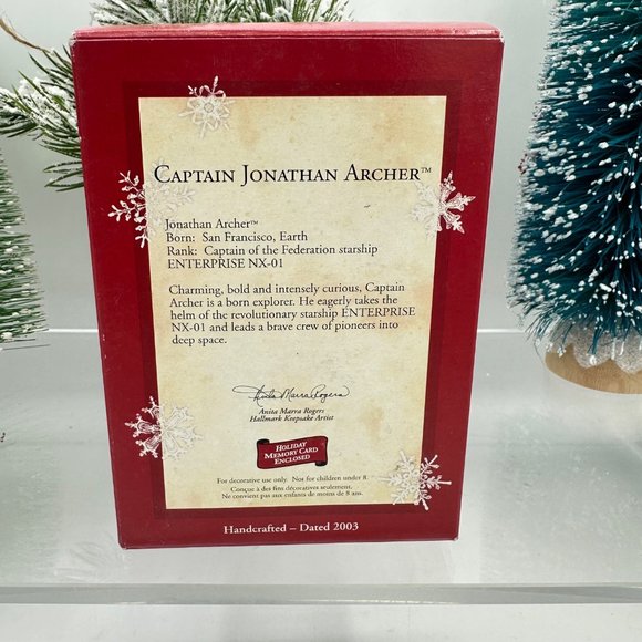 Hallmark Keepsake Ornament Captain Jonathan Archer Star Trek Enterprise NX-01 - Picture 2 of 9